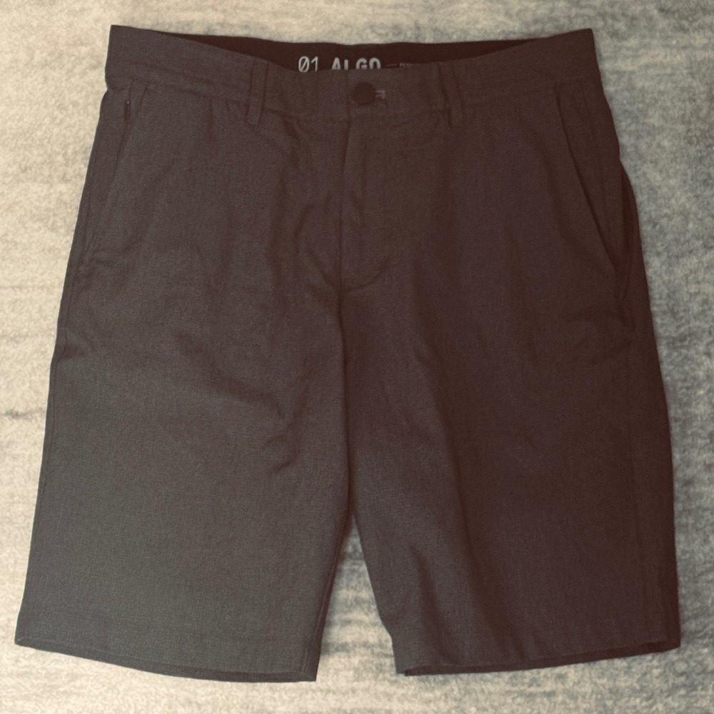 01.ALGO Performance Shorts Mens 31x10 Mini Grey Check Stretch MGA10171-10